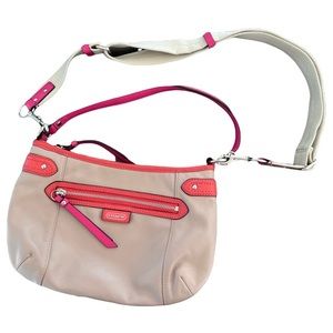 Coach Daisy Spectator Orange, Pink & Cream Crossbody Purse